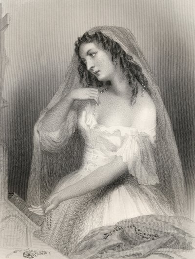 Louise Francoise de La Baume de La Blanc, Duchesse de la Valliere, illustration from 